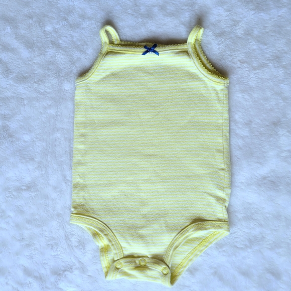 2$5 Yellow and White Striped Onesie Tank - Picture 1 of 2